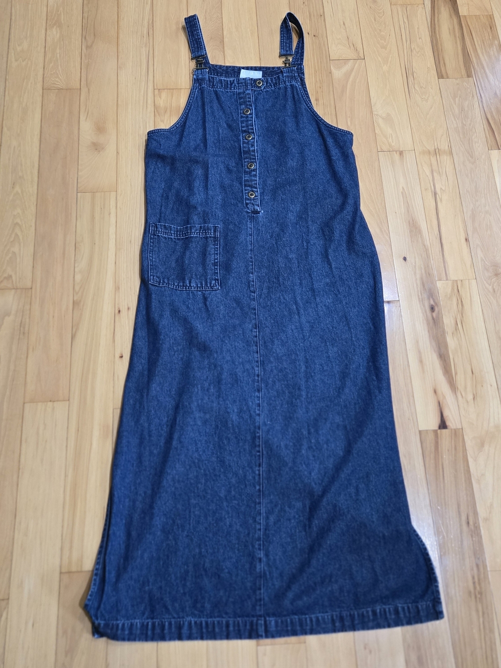 90s Kathy Ireland Denim Jumper Dress in Dark Blue